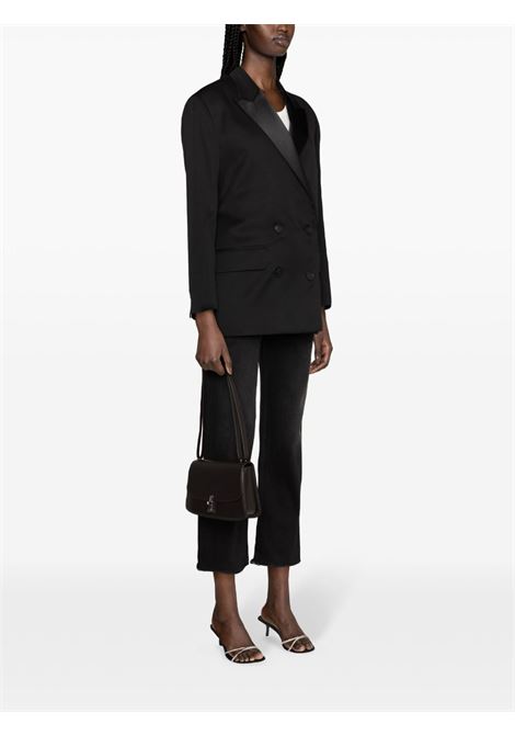 Black peak-lapels double-breasted blazer - women GOLDEN GOOSE | GWP01680P00096590100